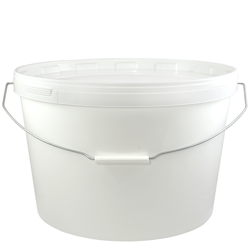 Plastikkessel oval weiss 18 Ltr.