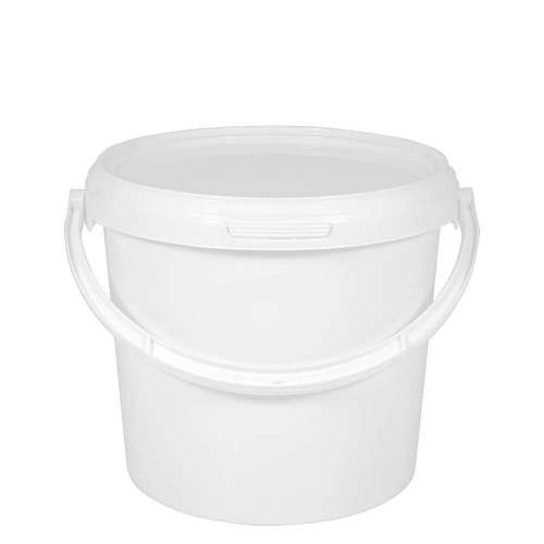 Plastikkessel rund weiss 5 Ltr.