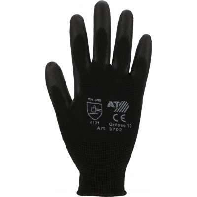Feinstick-PU-Handschuhe schwarz